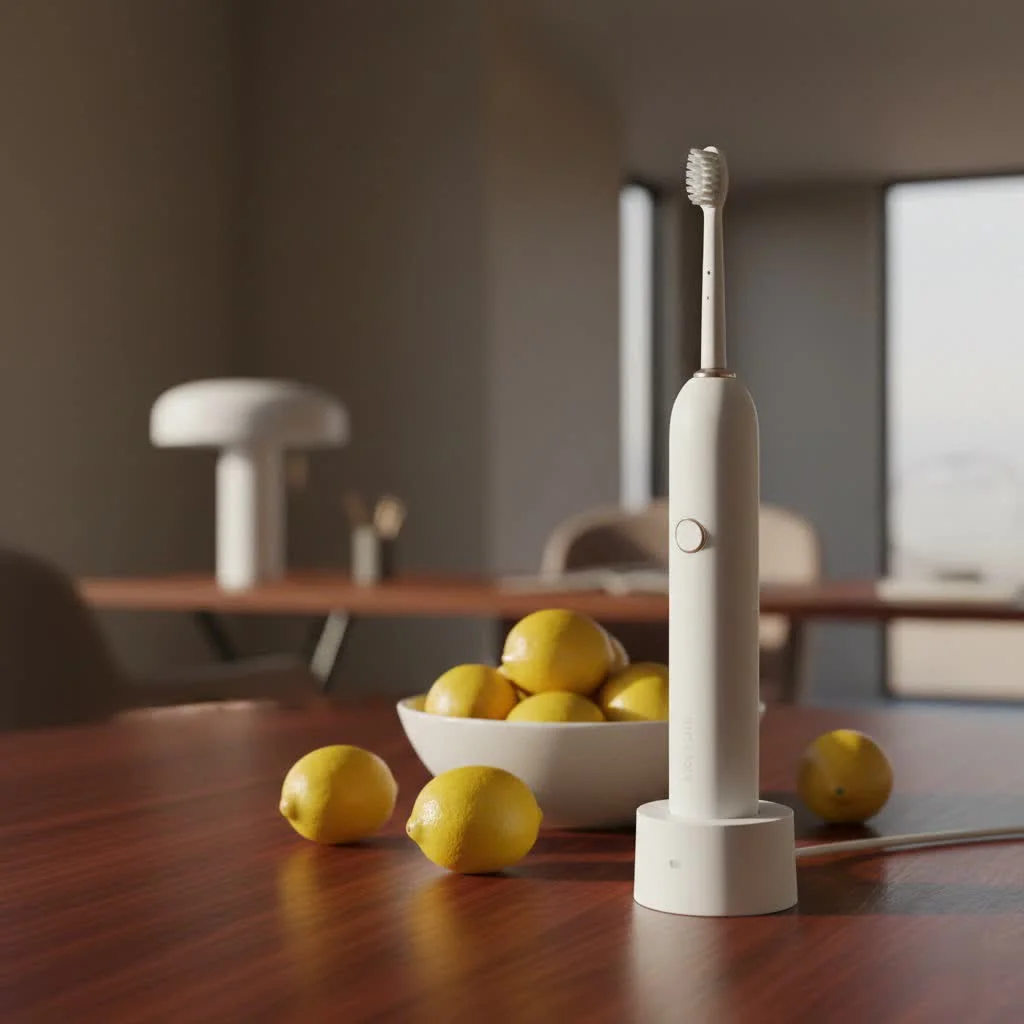 Burst electric toothbrush with charcoal-infused bristles